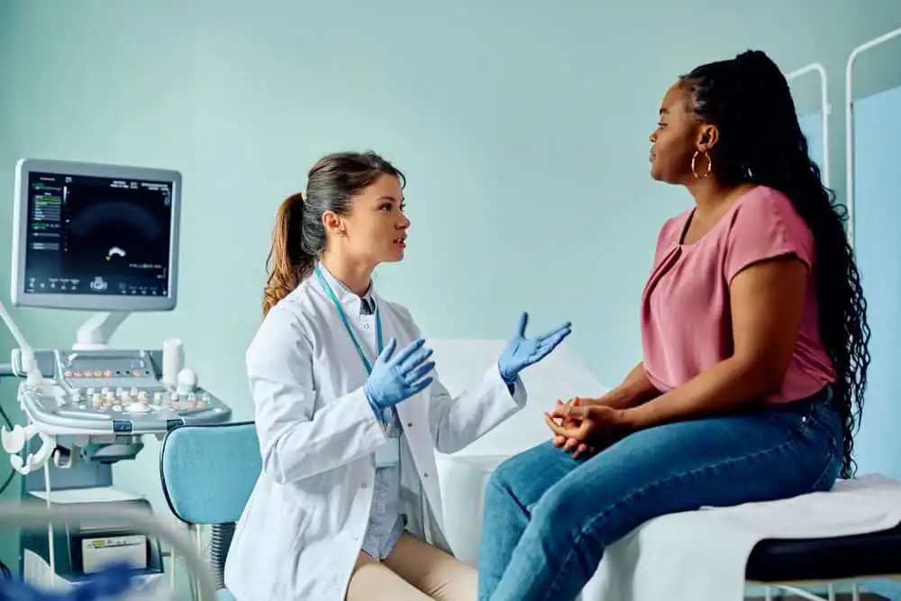 Woman have consultation about vaginal laxity Horley