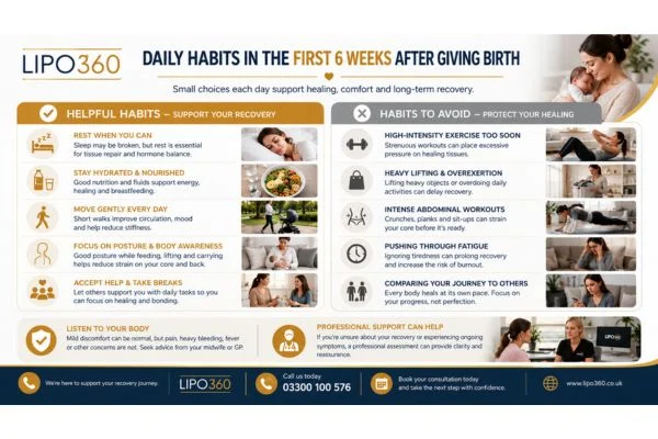 What to Do (and Avoid) in the First 6 Weeks After Giving Birth To Avoid Diastasis Recti 3 First 6 Weeks After Giving Birth To Avoid Diastasis Recti Horley : Daily Habits in the First 6 Weeks After Giving Birth