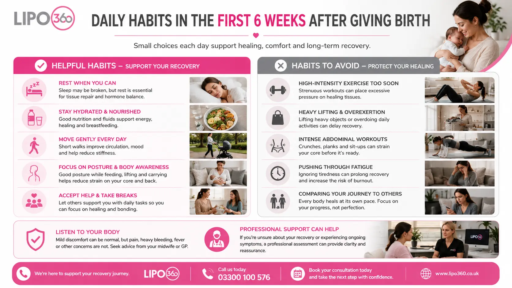 What to Do (and Avoid) in the First 6 Weeks After Giving Birth To Avoid Diastasis Recti 3 First 6 Weeks After Giving Birth To Avoid Diastasis Recti Horley : Daily Habits in the First 6 Weeks After Giving Birth
